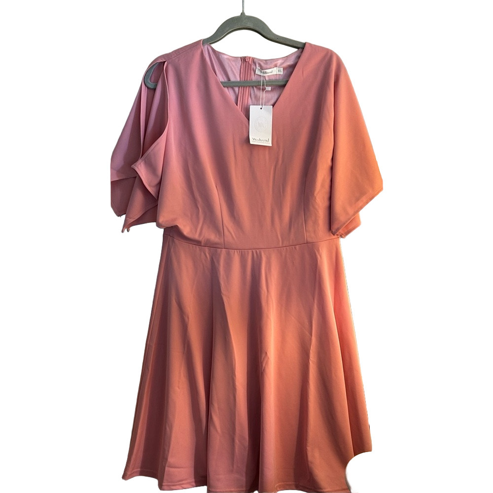 NEW Wedtrend Wedding Guest Batwing Sleeve Mother of the Bride Dress XL